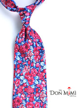 CHARME Red satin silk 3 Fold Necktie